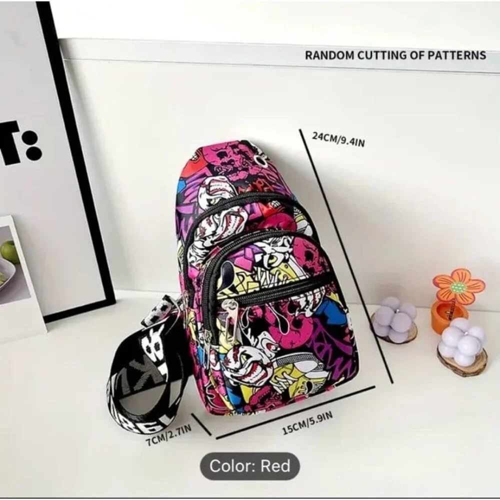 Mens Graphic print Crossbody small bag
